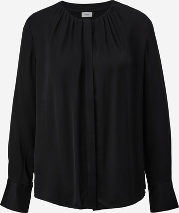 Camicia da donna di s.Oliver BLACK LABEL in nero: frontale