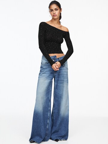Pull&Bear Tričko - Čierna