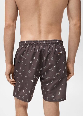MANGO MAN Swim Trunks 'Veleros' in Brown