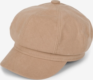 styleBREAKER Beanie 'Weiche Ballonmütze Einfarbig' in Brown: front