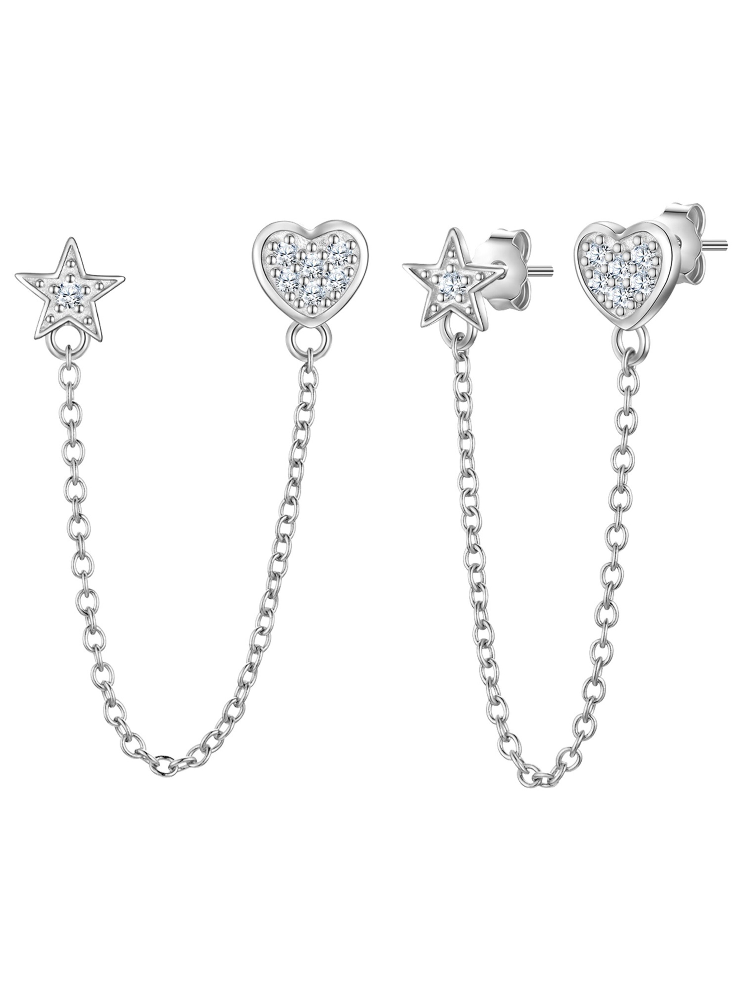 Boucles d'oreilles Glanzstücke München en argent : devant