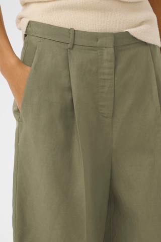 Regular Pantalon à plis 'SLRagna Malika' SOAKED IN LUXURY en vert
