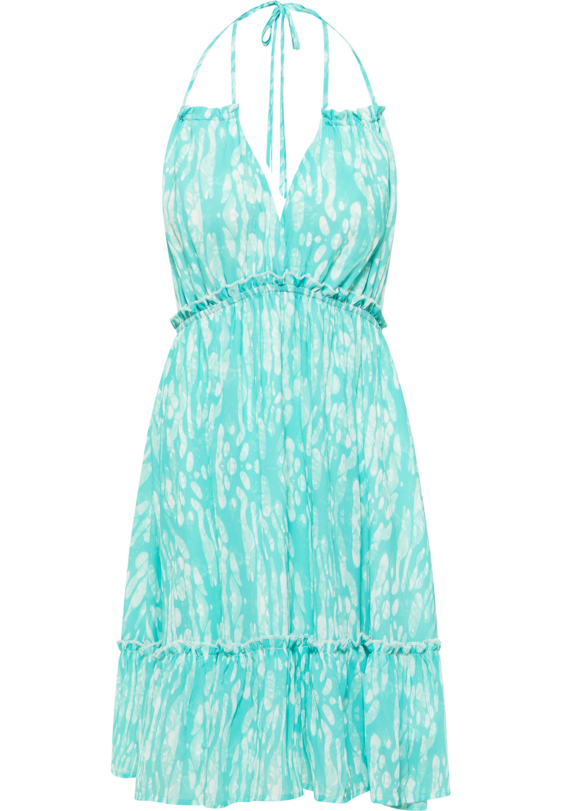 IZIA Letné šaty - tyrkysová / biela, Produkt