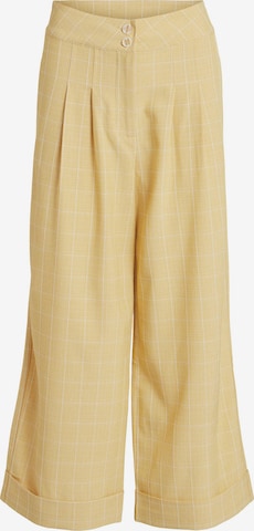 VILA Pleat-Front Pants 'Emily' in Yellow: front