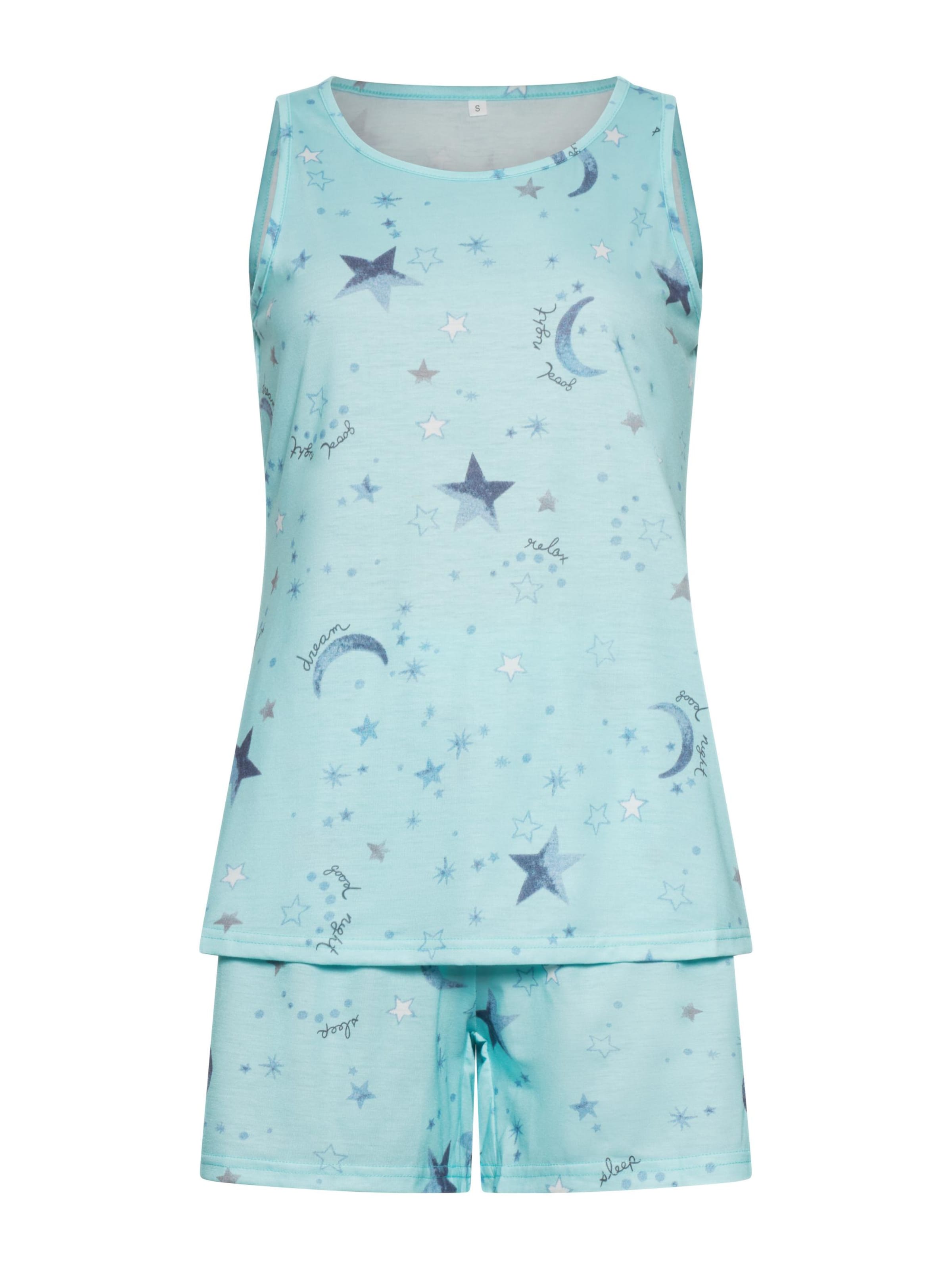 Orchibelle Short Pajama Set 'Alma' in Blue: front