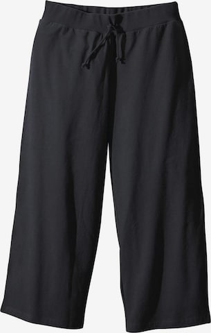 BEACH TIMELoosefit Hlače - crna boja: prednji dio