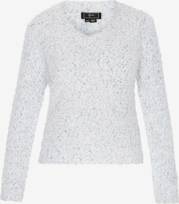 balta faina Megztinis: priekis