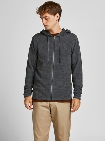 JACK & JONES Strickjacke 'Hill' in Grau: Vorderseite