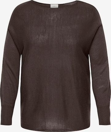 ONLY Carmakoma - Jersey 'CARAIDA' en marrón: frente