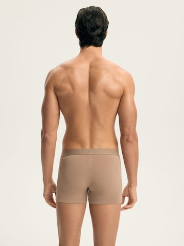 ESOTIQ Boxershorts 'Boxershorts Doppelpack aus Baumwolle Mix Atmungsaktiv bequem Aura' in Beige