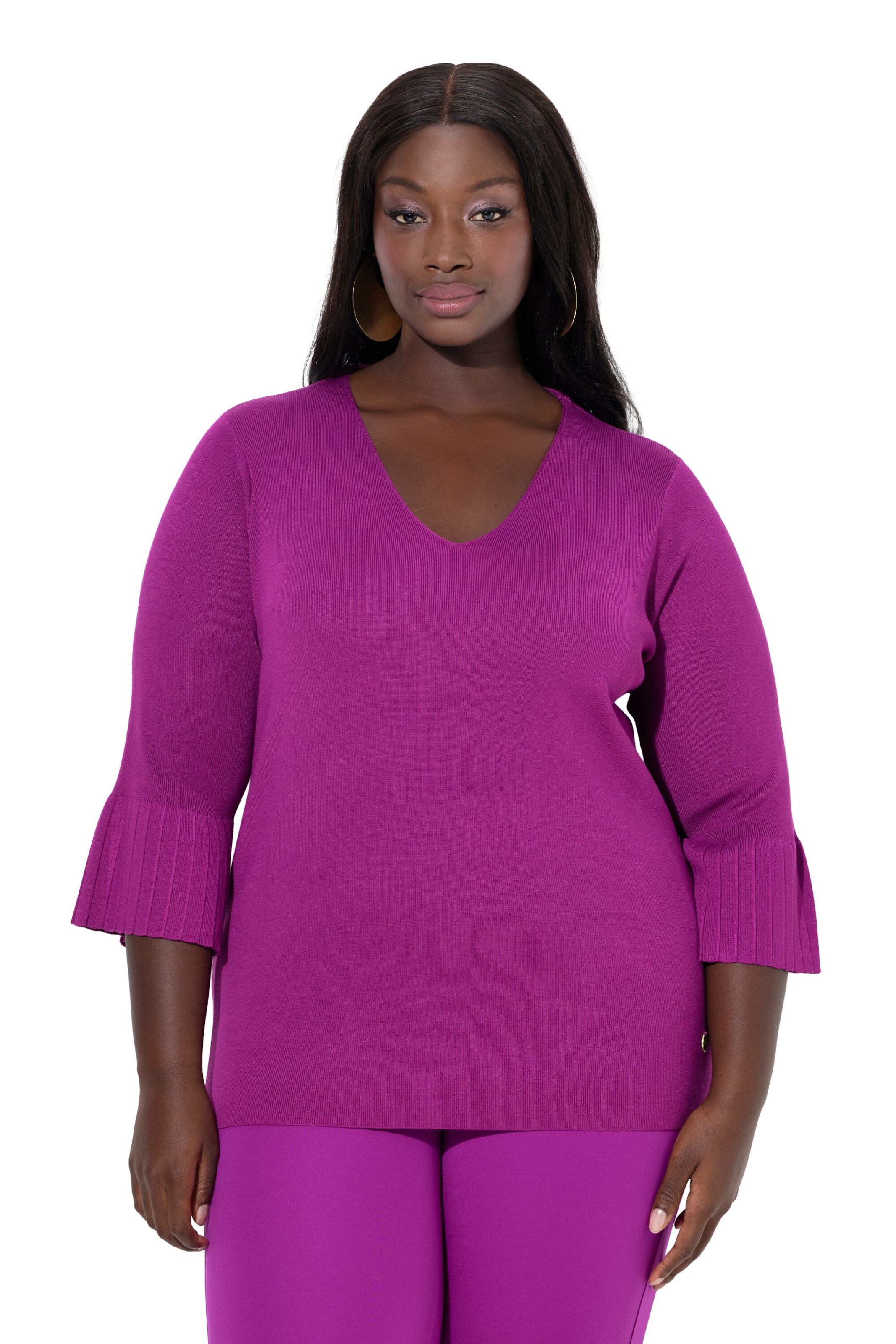 Ulla Popken Trui in Lila: voorkant