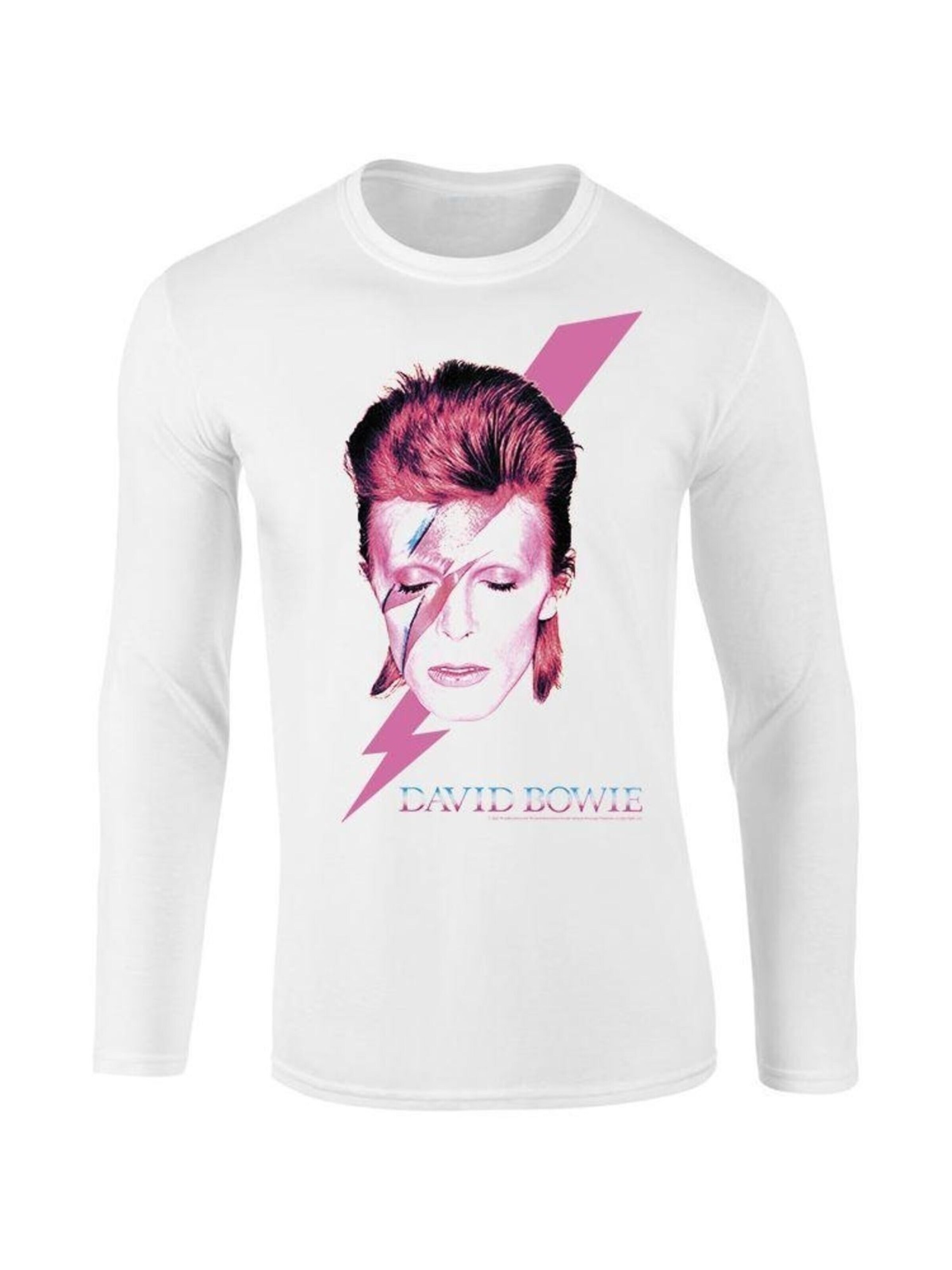 Maglietta 'David Bowie David Bowie Aladdin sane' di Rockshirts in bianco: frontale