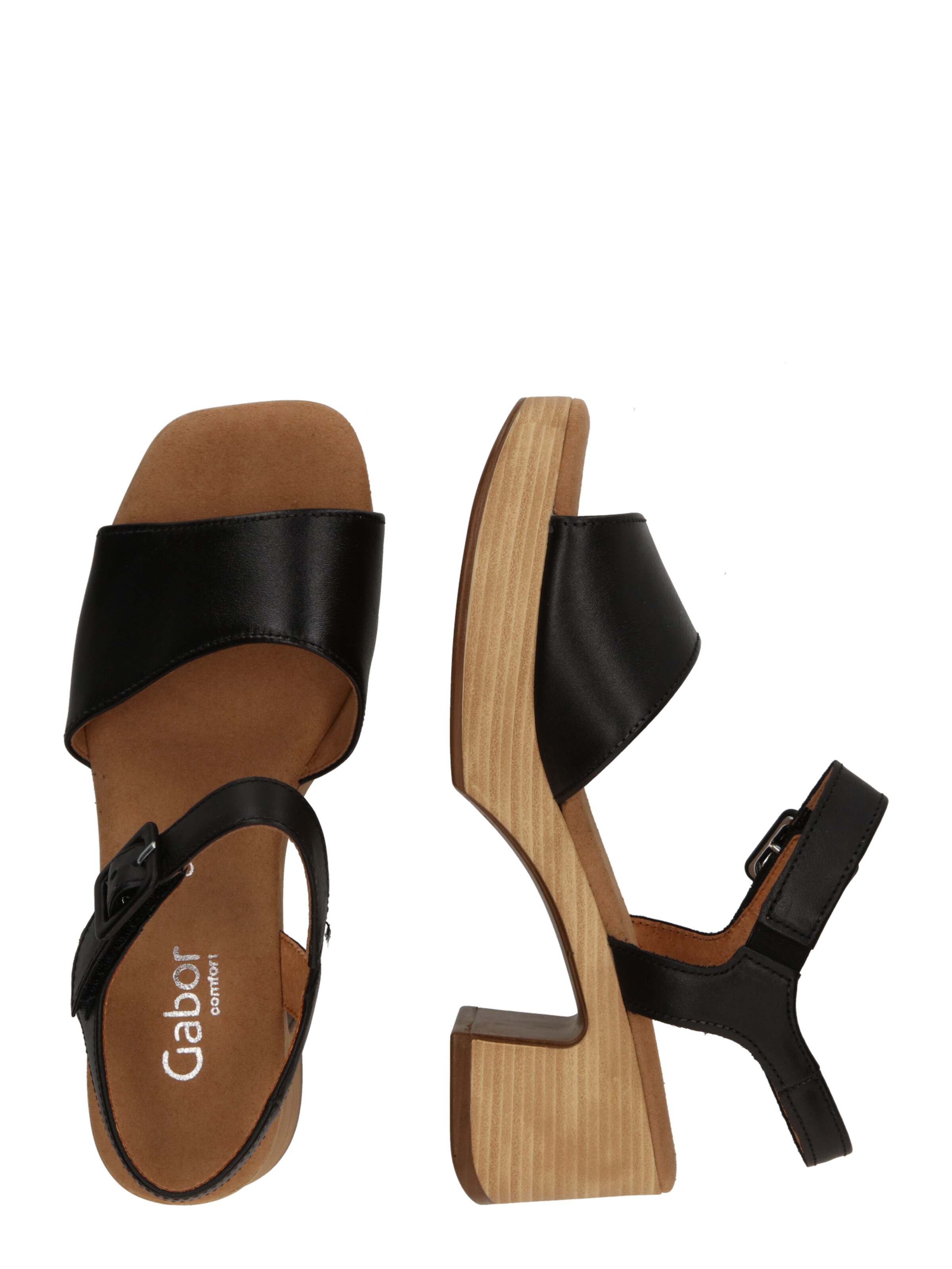 GABOR Strap sandal in Black