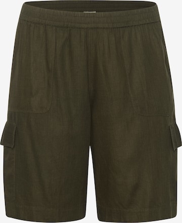 KAFFE CURVE - Loosefit Calças cargo 'Mille' em verde: frente