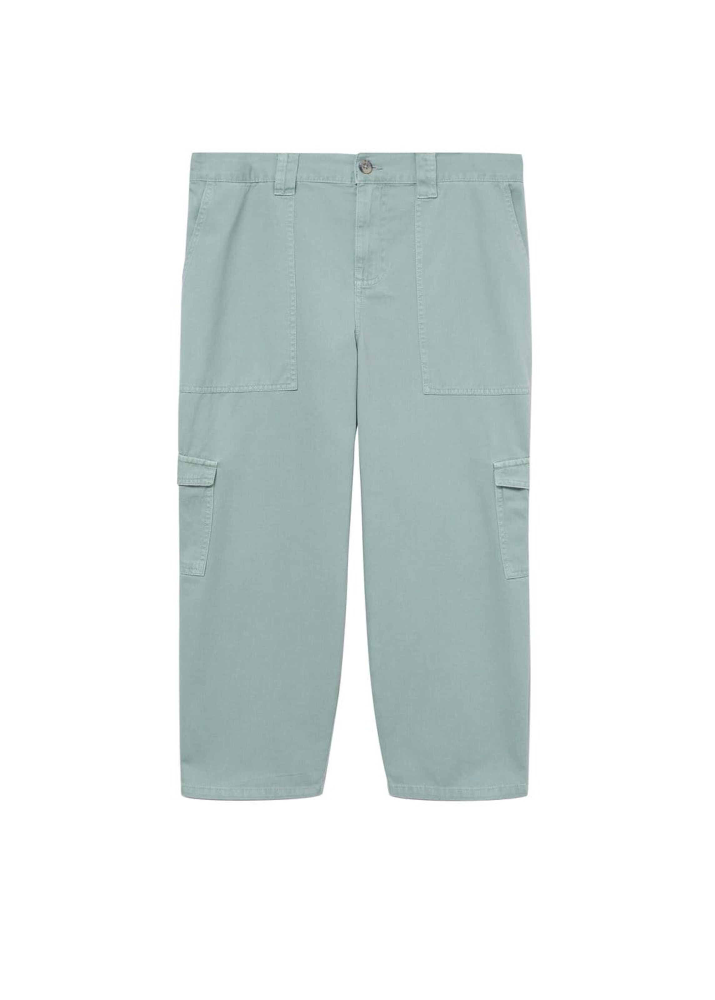 MANGO Loosefit Jeans in Grün: Vorderseite