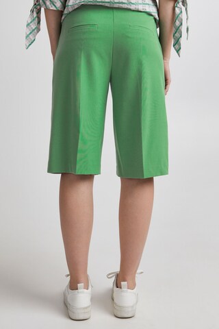 b.young Wide leg Pleat-Front Pants 'DANTA' in Green