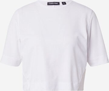 T-shirt fonctionnel Calvin Klein Sport en blanc : devant