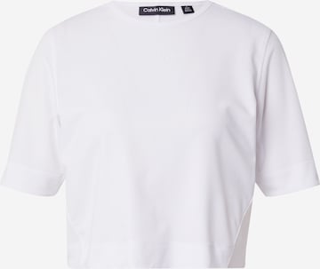 Calvin Klein Sport - Camiseta funcional en blanco: frente