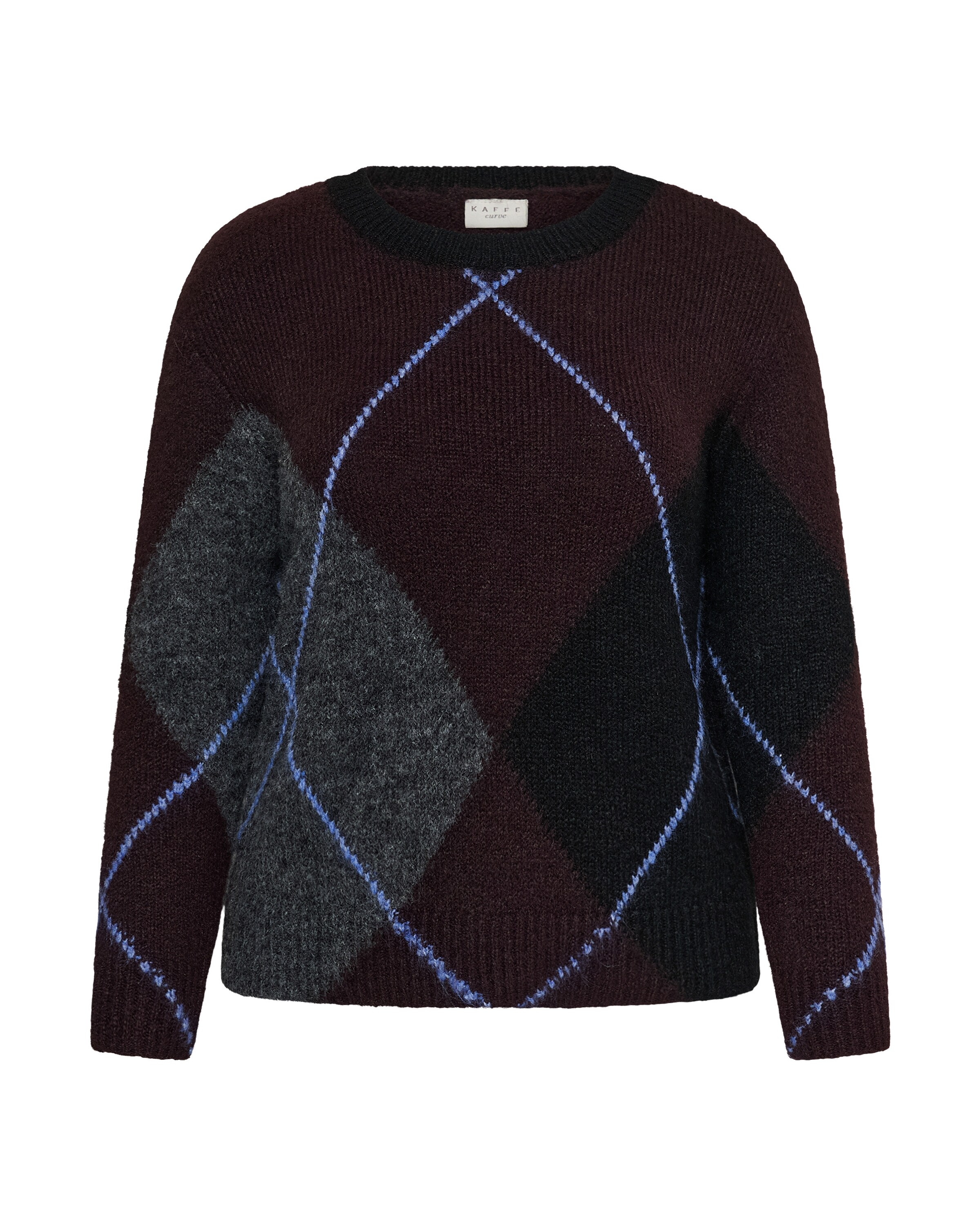KAFFE CURVE Pullover 'KCKit' in Grau: Vorderseite