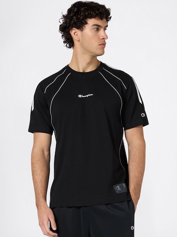 juoda Champion Authentic Athletic Apparel Marškinėliai: priekis