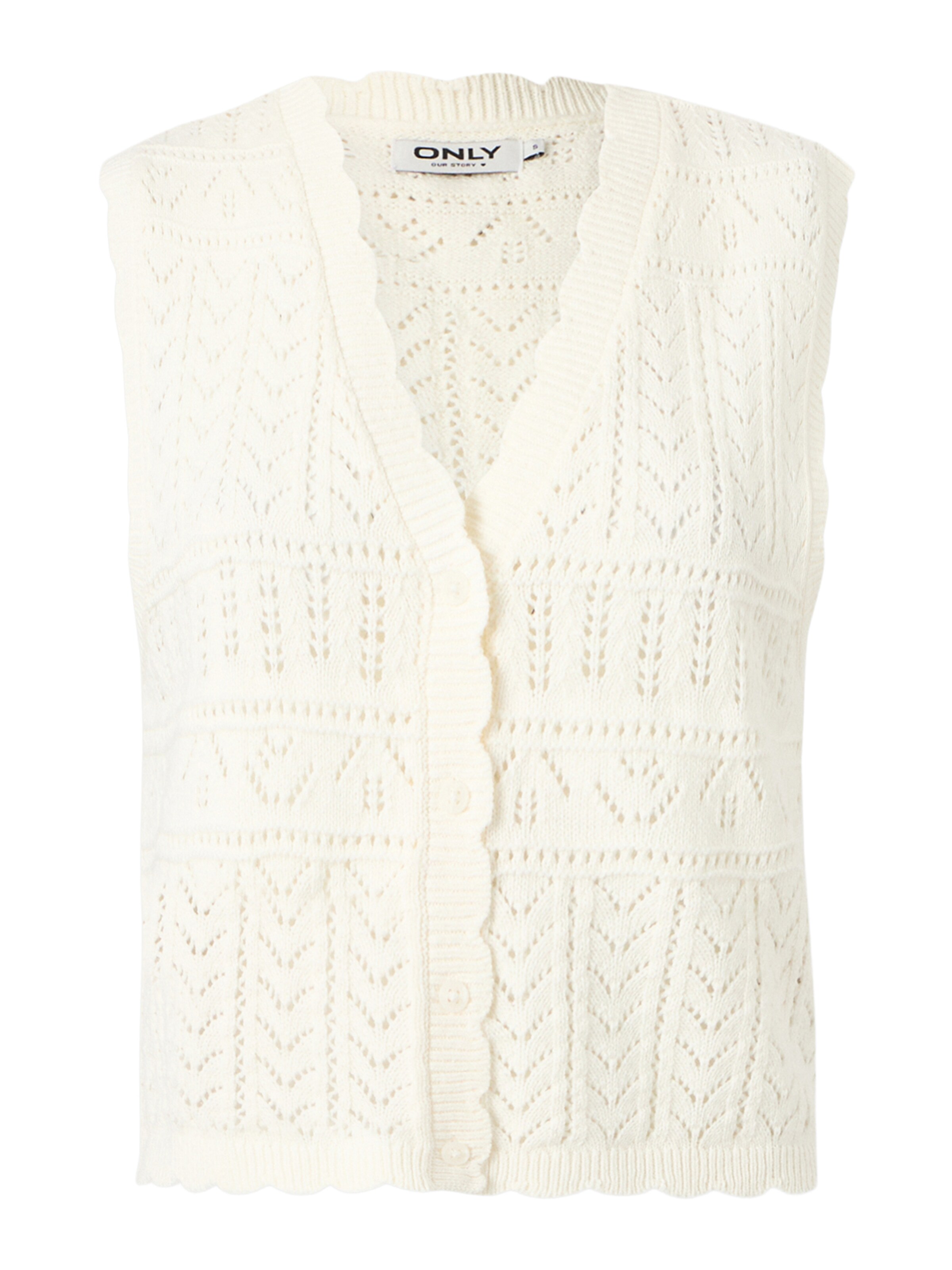 ONLY Chaleco de punto en offwhite, Vista del producto