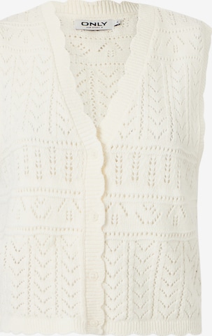 Gilet in maglia di ONLY in bianco: frontale