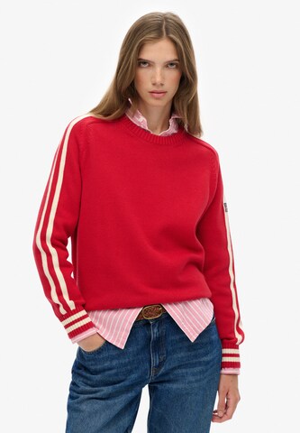 Pull-over Superdry en rouge : devant