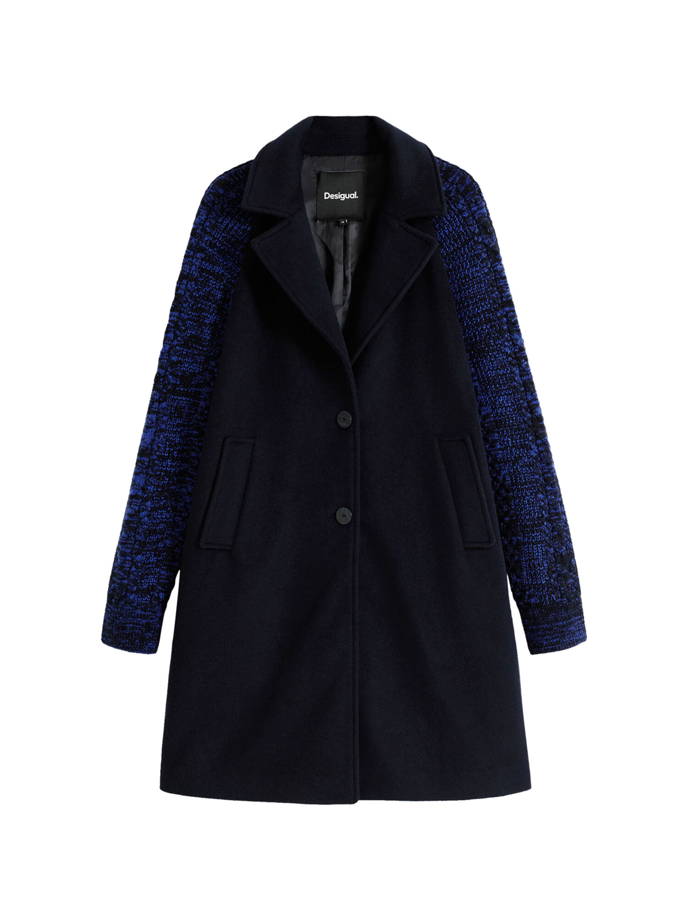 Desigual Wintermantel in Zwart: voorkant