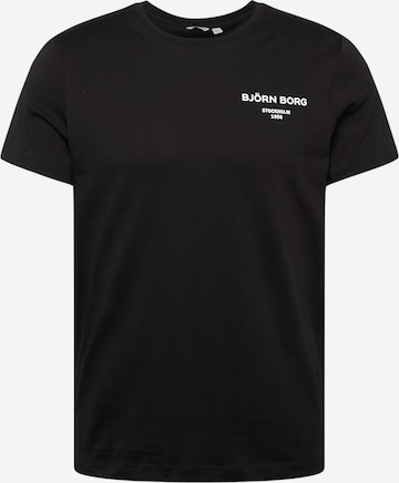 BJÖRN BORG Λειτουργικό μπλουζάκι 'ESSENTIAL' σε μαύρο: μπροστά