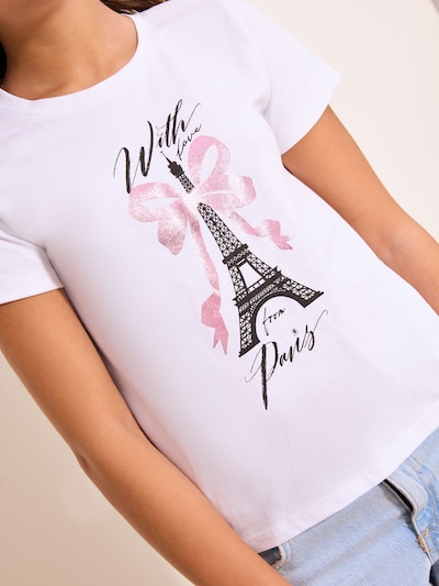 Lipsy Camiseta en 116 en rosa / rosa pastel / negro, Vista del producto