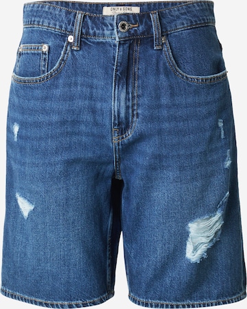 Only & Sonsregular Traperice 'ONSEDGE' - plava boja: prednji dio