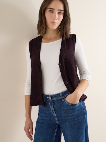 CECIL Kötött mellény - lila: elől