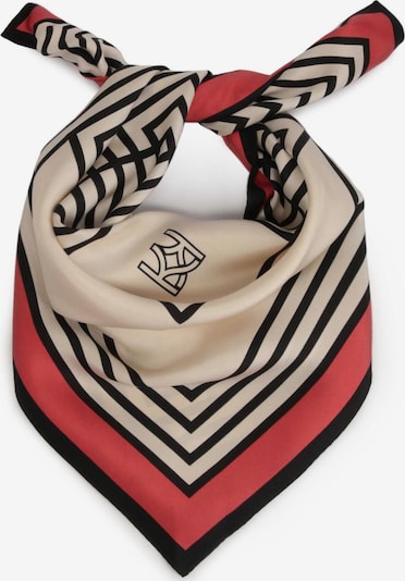 Kazar Tuch in beige / orangerot / schwarz, Produktansicht