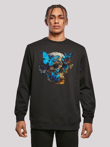 F4NT4STIC Sweatshirt 'Schmetterling' in Zwart: voorkant