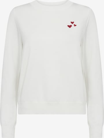 SAINT TROPEZ Pullover 'Valentina' in Weiß: Vorderseite