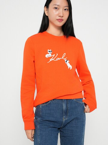 Karl Lagerfeld Sweatshirt 'IKON' in Orange