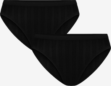 Albero Natur Panty 'Bio-Baumwoll-Slip Jacquard - 2er Pack' in Black: front