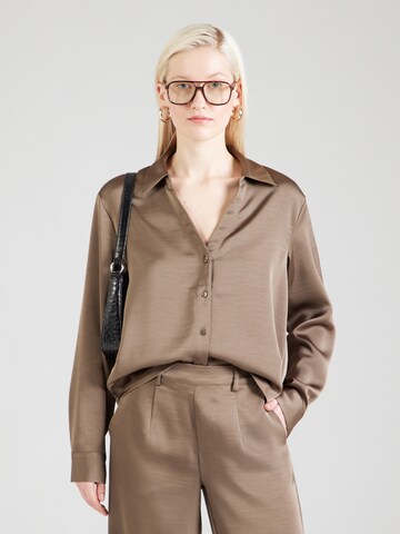 OBJECT Bluse 'OBJCHILLI' i brun: forside