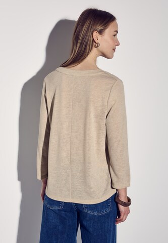 STREET ONE Leinen-Look Shirt in Beige