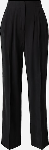 MSCH COPENHAGEN Loose fit Pleat-Front Pants 'Madeira' in Black: front