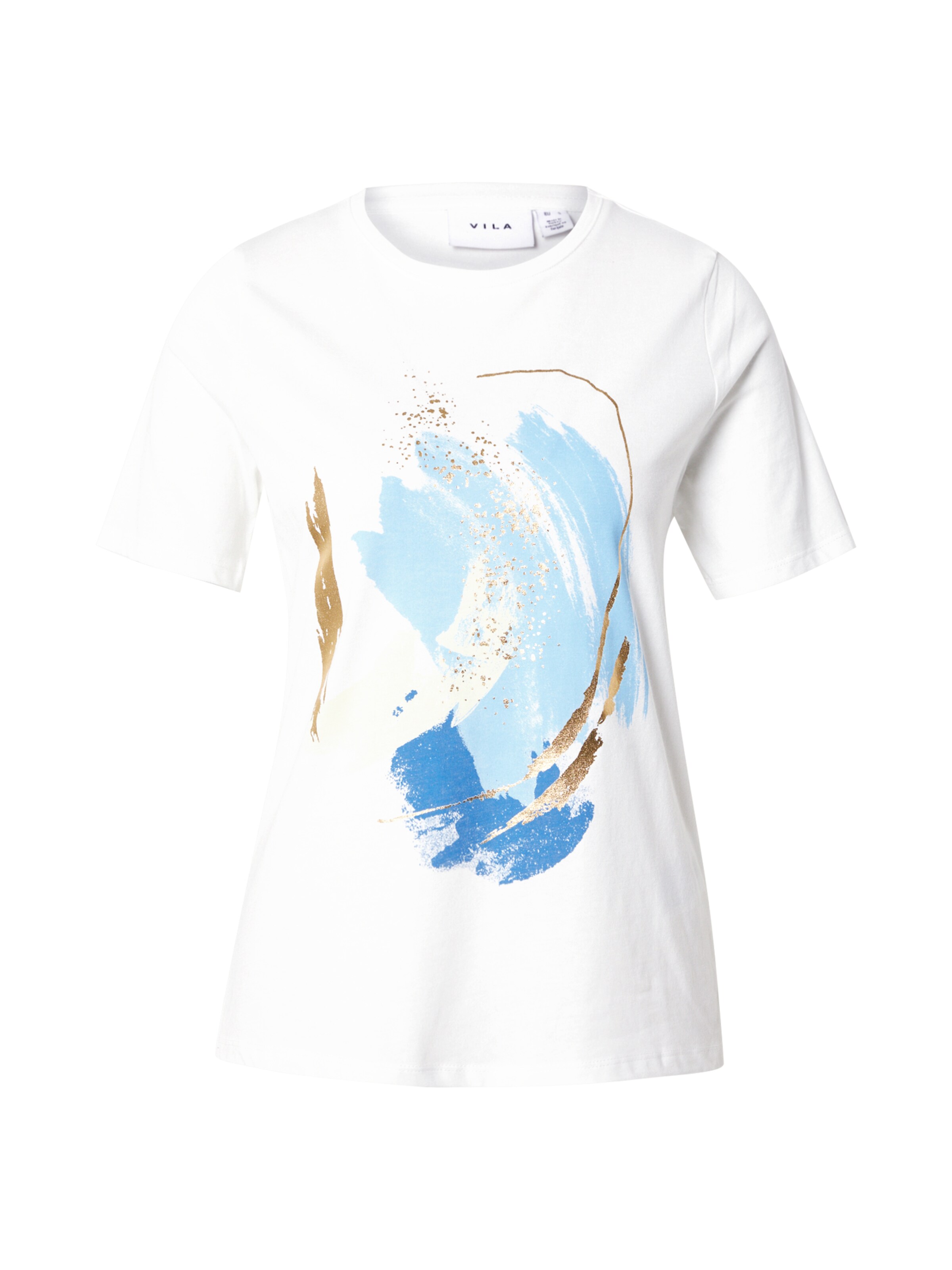 VILA Μπλουζάκι 'VISTAMP' σε λευκό: μπροστά