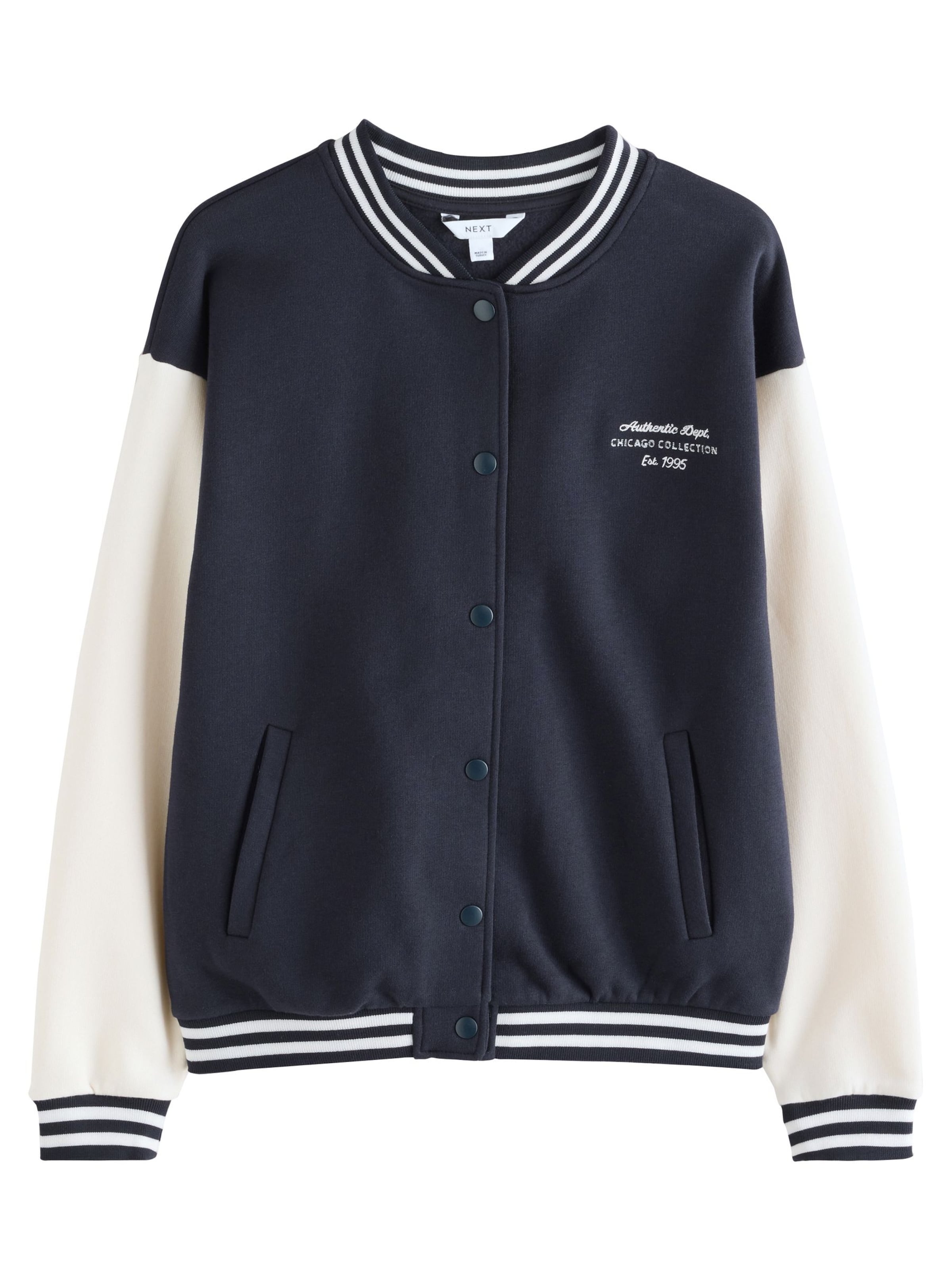 Next Övergångsjacka i blå: framsida