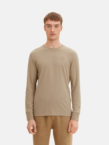 T-Shirt TOM TAILOR en beige : devant