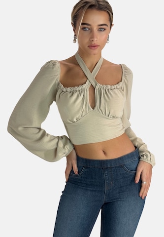 Elara Bluse i beige: forside