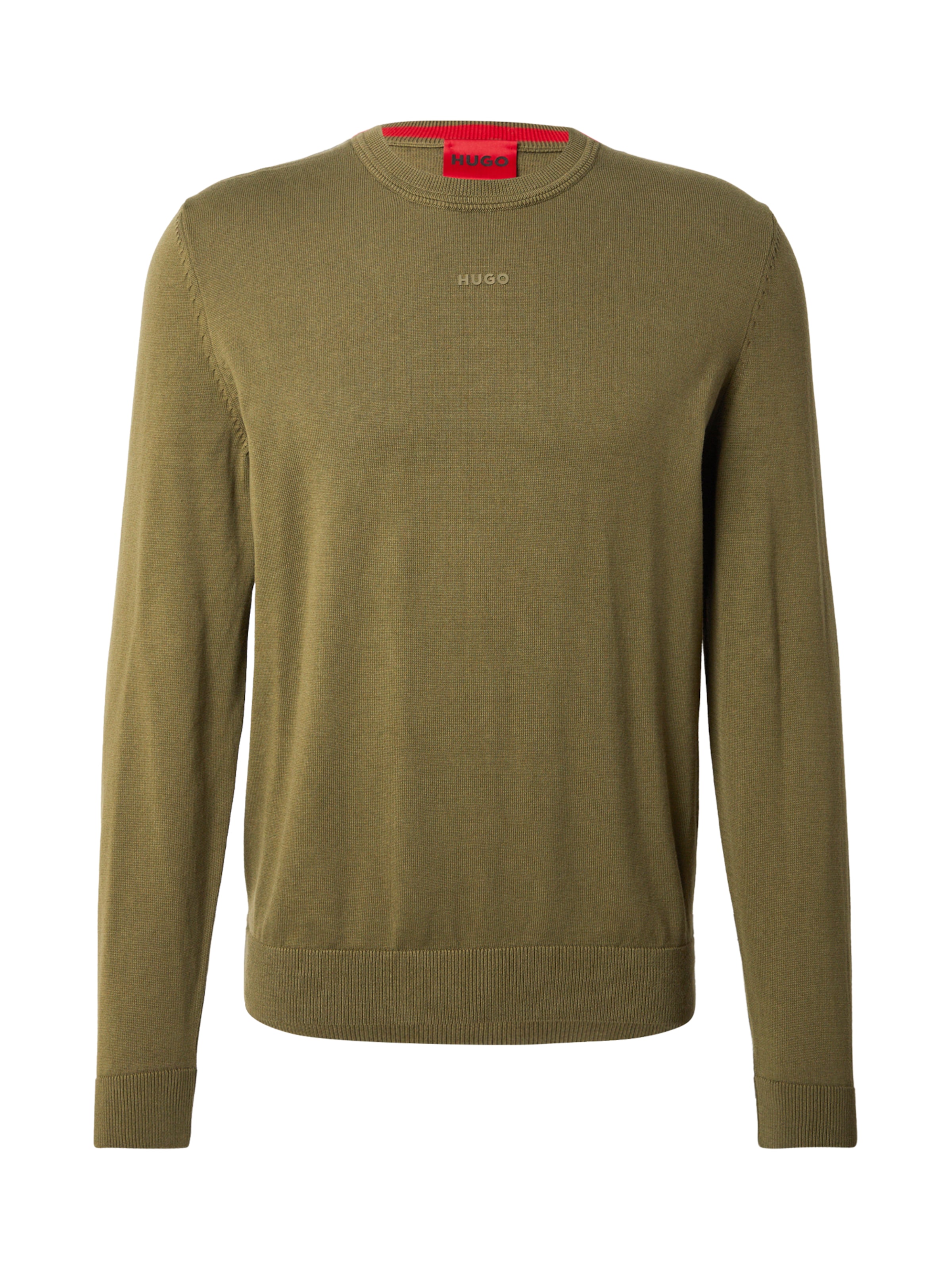 HUGO Πουλόβερ 'San Cassius-C2' σε πράσινο: μπροστά