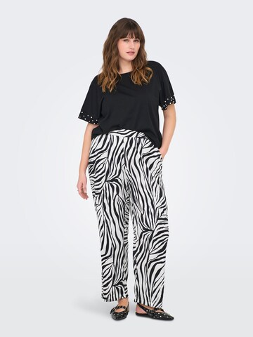 ONLY Carmakoma Loosefit Broek 'CARYAVA' in Wit