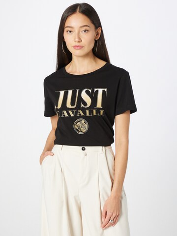 Tricou de la Just Cavalli pe negru: față