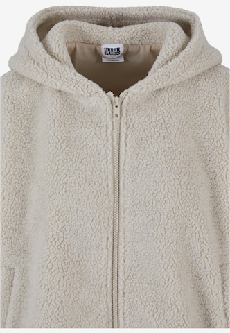 Urban Classics Zip-Up Hoodie in Beige