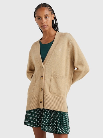 TOMMY HILFIGER Strickjacke in Beige: predná strana