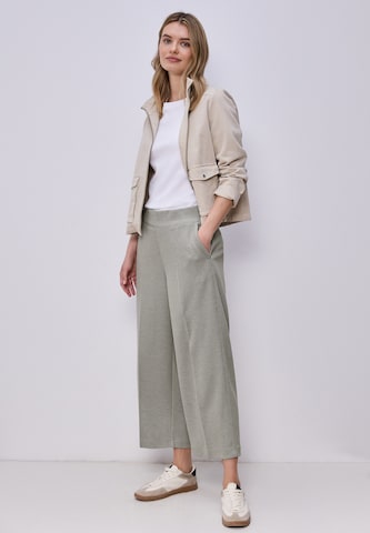 STREET ONE Wide Leg Hose in Grün: Vorderseite